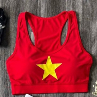 Áo Bra Sao Vàng Thể Thao Nữ Tặng Mút Chất Thun Tập Aerobic, Dân Vũ, Zumba Dáng Croptop