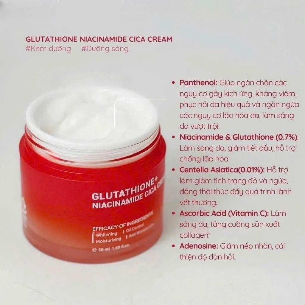 Kem Và Serum Angel's Liquid Dưỡng Trắng Da, Kiểm Soát Dầu Glutathione + Niacinamide Cica - Ever Queen