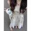 Váy maxi nữ voan xòe 2 lớp dáng dài họa tiết loang nhẹ thanh lịch Hàn Quốc