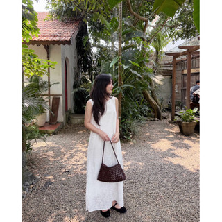 Đầm xô hoa cộc tay dáng dài Ma Vie