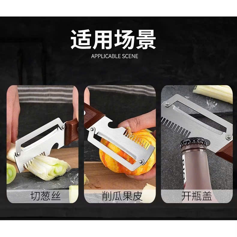 Dao gọt hoa quả 3 trong 1 bằng inox 304