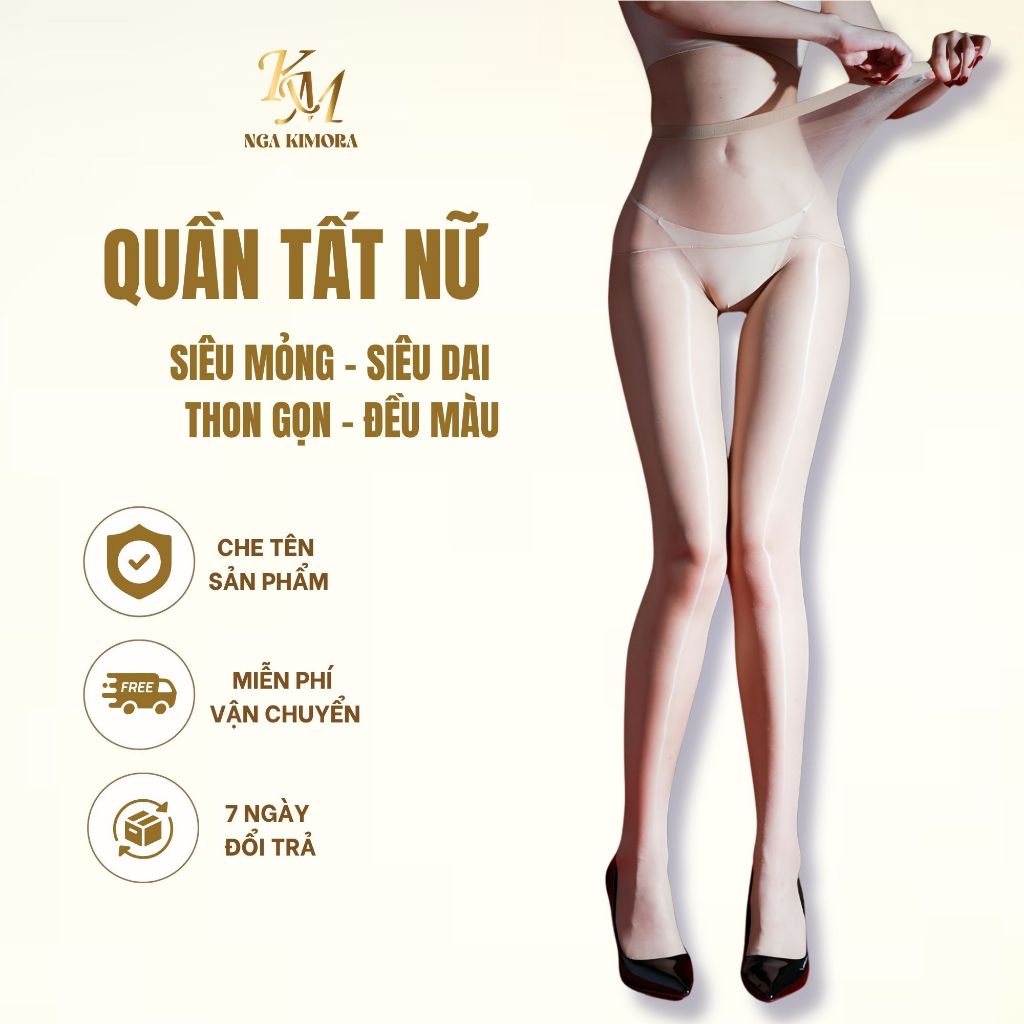 Quần tất bóng mượt – không đường may, siêu dai, xuyên thấu quyến rũ