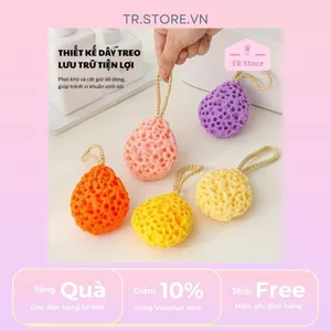 Bông tắm hình phô mai Jerry vàng tạo bọt làm sạch cơ thể cao su non