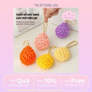 Bông tắm hình phô mai Jerry vàng tạo bọt làm sạch cơ thể cao su non