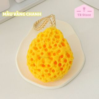 Bông tắm hình phô mai Jerry vàng tạo bọt làm sạch cơ thể cao su non