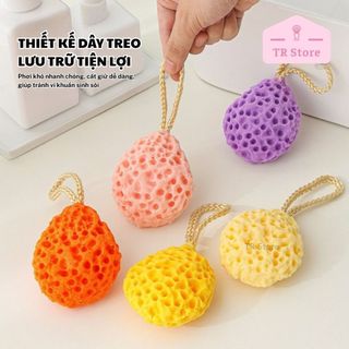 Bông tắm hình phô mai Jerry vàng tạo bọt làm sạch cơ thể cao su non