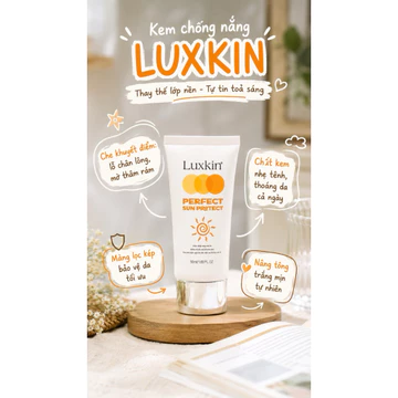 Kem Chống Nắng Luxkin (BAO BÌ MỚI)– Kiềm Dầu Tốt, Chống Trôi, Ổn Định Nền Da, Phù Hợp Da Dầu, Da Khô, Da Hỗn Hợp