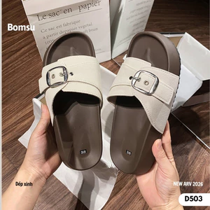 Dép nữ quai ngang đế cao D503 mềm êm nhẹ chân - Dép ulzzang nữ sang chảnh phối đồ xinh xắn