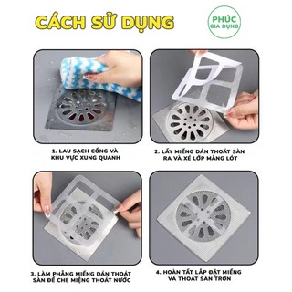 50 Lưới Lọc Rác Lỗ Thoát Nước Đa Năng - Miếng Dán Lọc Tóc Nhà Tắm Chống Tắc Nghẽn