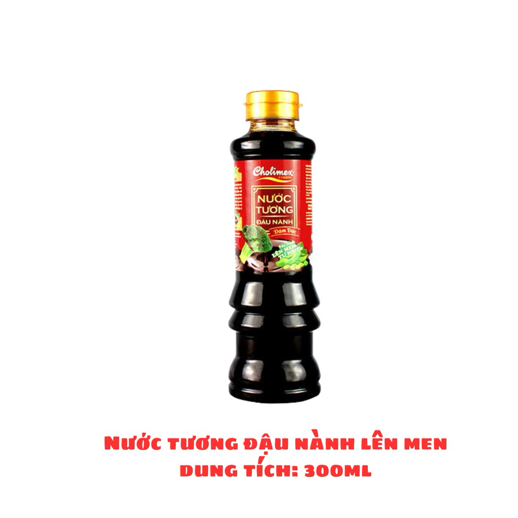 Nước tương Đậu nành lên men tự nhiên Cholimex 300ml - Đậm đặc, giữ trọn vị ngon