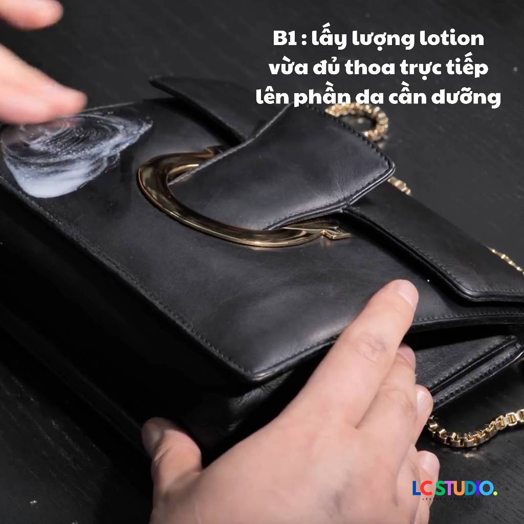Leather Lotion Dưỡng Mềm Và Làm Sạch Dành Cho Đồ Da,Sofa, Nội Thất Ô Tô, Giày Dép, Túi Xách LC Studio