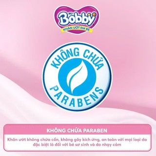 [BÁN THÙNG] Thùng 30 Gói Khăn Ướt Bobby 32 Tờ Dịu Nhẹ An Toàn Cho Làn Da Bé -  Lucie's Mom