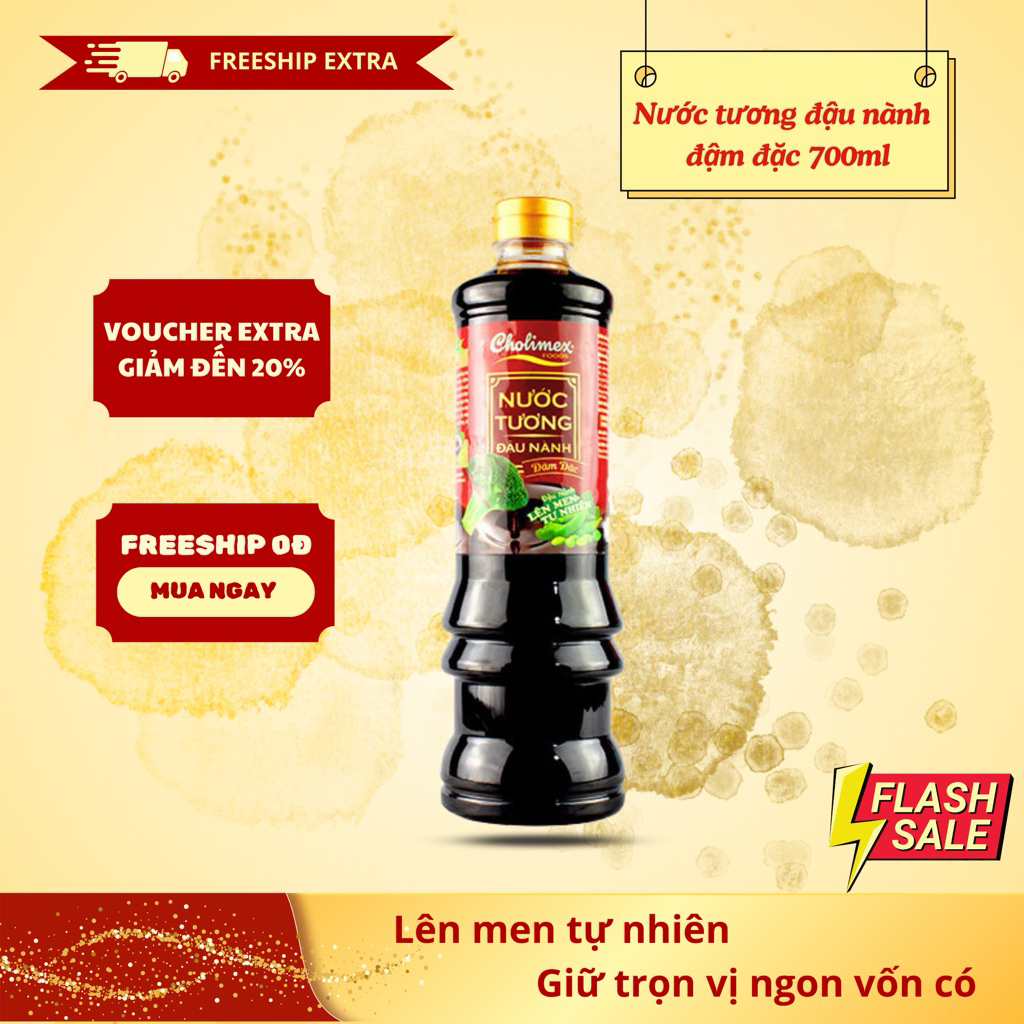 Nước tương lên men tự nhiên Cholimex chai 700ml - Đậm đặc, thơm ngon