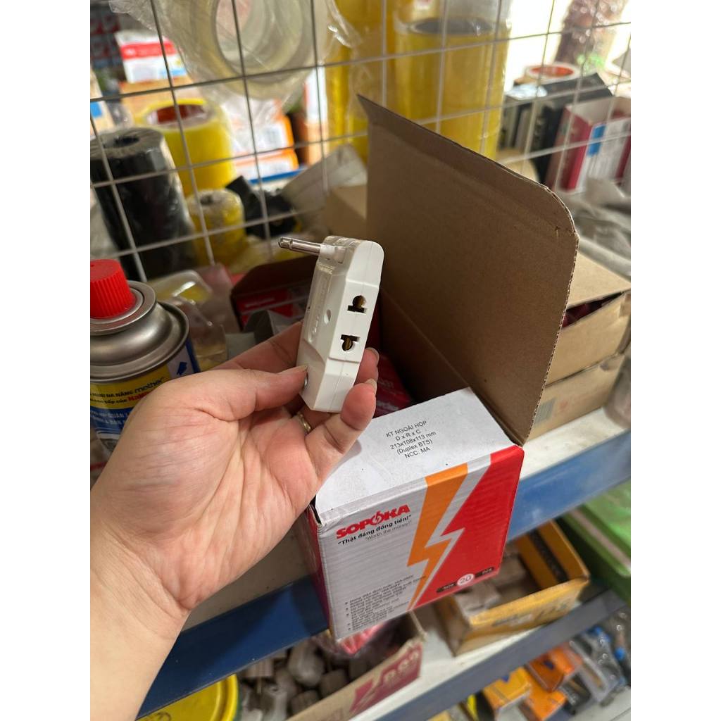 Ổ cắm chia điện, ổ cắm Sopoka 1 ra 3 cổng 2200W chịu tải cao chống cháy