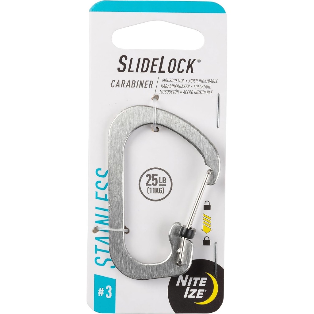 Nite Ize - Móc khóa CSL3-11-R6 - Slidelock Size #3 Carabiner (Thép không gỉ)