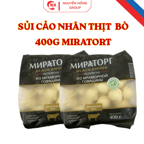 Há Cảo Nga 400g thịt bò Miratorg  - Há cảo thịt, sủi cáo chiên giòn - Hàng nhập khẩu chính hãng