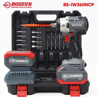 Máy Siết Bulong Pin BOSSUN BS-IW360NCP 21V – Lực Siết 360Nm,, Không Chổi Than, Đầu Bulong 2 in 1, Động Cơ Đồng