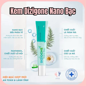 Kem DIZIGONE Nano Bạc - Kem kháng khuẩn, lành thương, tái tạo da, ngăn ngừa sẹo 25g