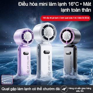 Quạt Cầm Tay Siêu Mạnh 199 Tốc Độ - Làm Lạnh Bán Dẫn, Màn Hình LED, Sạc USB, Nhỏ Gọn, Dùng Được Mọi Lúc Mọi Nơi