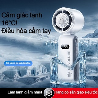Quạt Cầm Tay Siêu Mạnh 199 Tốc Độ - Làm Lạnh Bán Dẫn, Màn Hình LED, Sạc USB, Nhỏ Gọn, Dùng Được Mọi Lúc Mọi Nơi