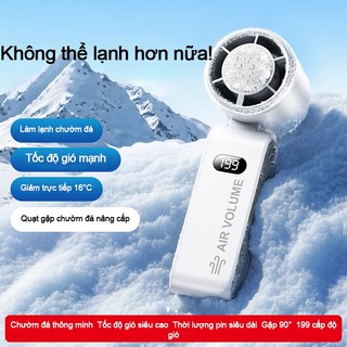Quạt Cầm Tay Siêu Mạnh 199 Tốc Độ - Làm Lạnh Bán Dẫn, Màn Hình LED, Sạc USB, Nhỏ Gọn, Dùng Được Mọi Lúc Mọi Nơi