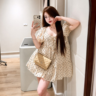 Váy babydoll chấm bi tay phồng MIA nữ nhẹ nhàng dễ thương mặc đi chơi cực xinh trẻ trung V380
