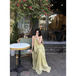Đầm Nữ BORRIN DRESS Form Maxi Xòe Chất Tơ Mềm Đính Ngọc Trai Đi Biển, Dạo Phố GOUT DE JUN