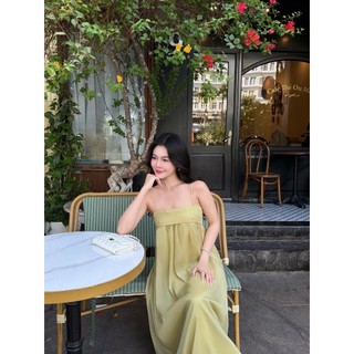 Đầm Nữ BORRIN DRESS Form Maxi Xòe Chất Tơ Mềm Đính Ngọc Trai Đi Biển, Dạo Phố GOUT DE JUN