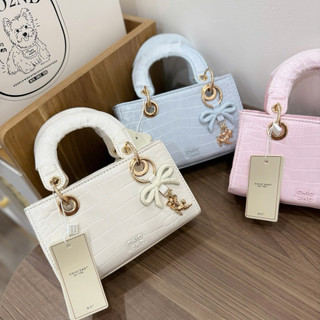 Túi Chio Vân Rắn Charm Nơ Bản RMCD Dáng Ngang