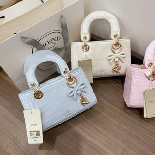 Túi Chio Vân Rắn Charm Nơ Bản RMCD Dáng Ngang