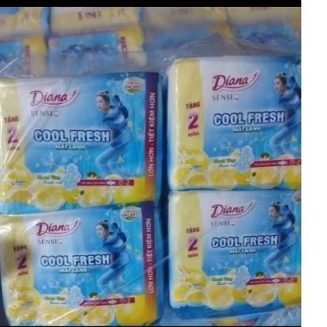 [20miếng/gói] BỘ 4 GÓI Diana sensi cool fresh chanh vàng  mỏng cánh/ko cánh