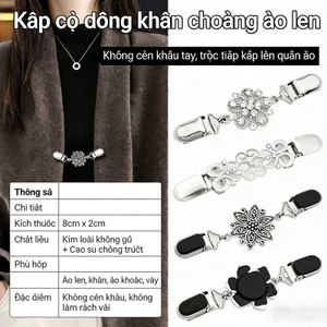 Kẹp cộ áo len, kẹp thắt lưng không cần khâu, phụ kiện làm đẹp trang phục nữ