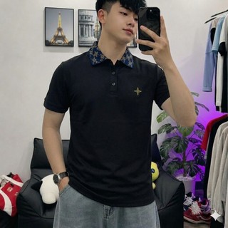 Áo Polo Nam Fashion Luxury Tay Ngắn Phối Cổ Chất Vải Dày Mịn Thoáng Mát Thời Trang Hot Trend