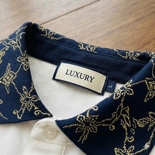 Áo Polo Nam Fashion Luxury Tay Ngắn Phối Cổ Chất Vải Dày Mịn Thoáng Mát Thời Trang Hot Trend