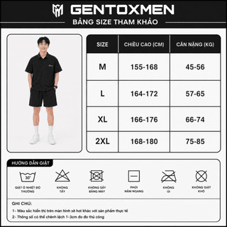 [ Mua 2 tặng 1] Bộ Sơ Mi Nam Tay Ngắn  Kèm Quần Short Form Rộng Basic Mặc Mát BHN95 - Màu Đen