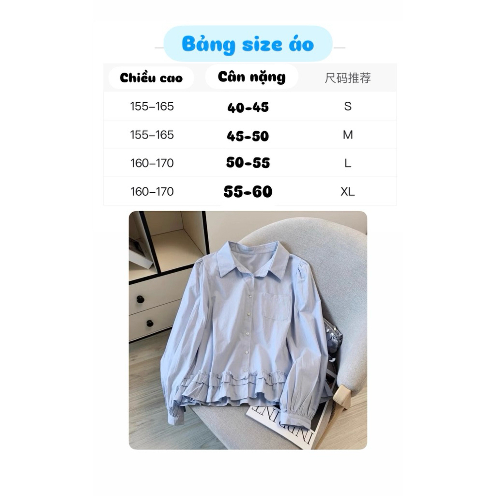 Áo Sơ Mi Nữ Tiểu Thư Dáng Babydoll – Xinh Như Gái Hàn 🇰🇷