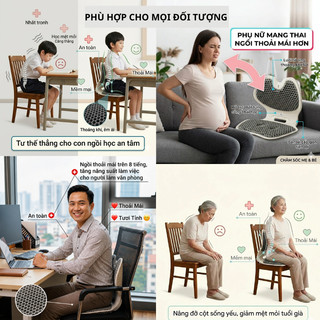 [HÀNG SỊN] Ghế Chống Gù Gấp Gọn Công Thái Học Điều Chỉnh Tư Thế Ngồi Thẳng Lưng Dùng Cho Mọi Lứa Tuổi