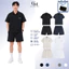 Bộ Sơ Mi Nam Tay Ngắn Kèm Quần Short Form Rộng Basic Mặc Mát BHN95