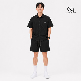Set Sơ Mi Nam Tay Ngắn 3 Màu Kèm Quần Short Chun Co Giãn, Thoáng Mát, Form Rộng Basic Đủ Size BHN94