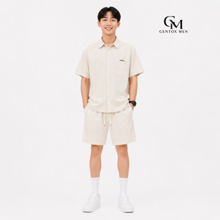 Set Sơ Mi Nam Tay Ngắn 3 Màu Kèm Quần Short Chun Co Giãn, Thoáng Mát, Form Rộng Basic Đủ Size BHN94