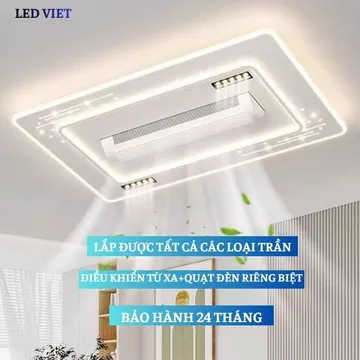 [KHO SỈ] Quạt đèn ốp trần không cánh hiện đại, Quạt đèn trần la phong thạch cao thế hệ mới cho trần thấp phòng nhỏ