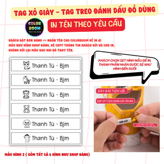 In theo yêu cầu - 24 Tag Xỏ Giày - Tag nhựa chống thấm - Đánh Dấu Đồ Dùng Cá Nhân - ColorBoomShop