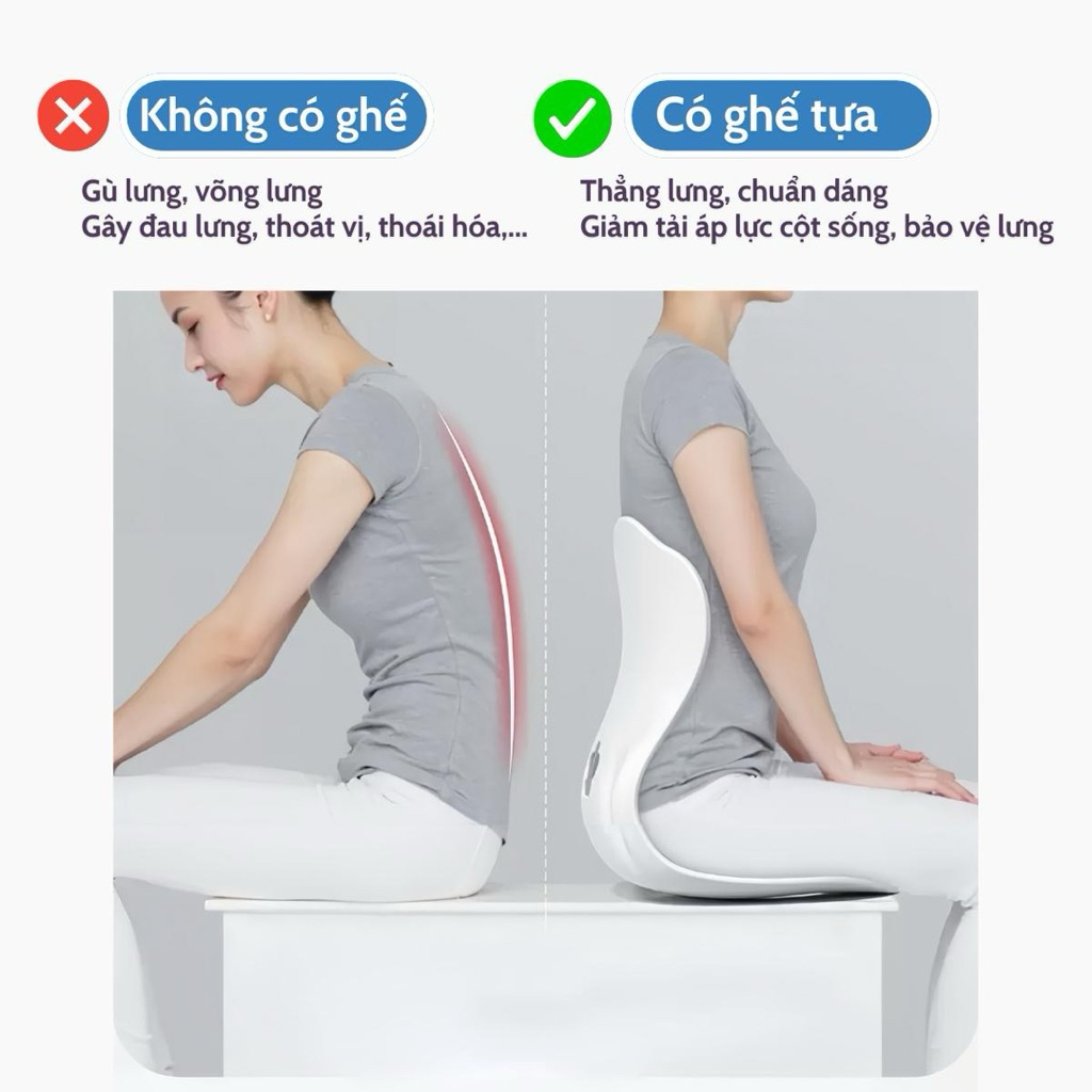 BẢN NÂNG CẤP Ghế Công Thái Học Giảm Đau Mỏi Lưng, Chống Gù Lưng, Ghế Bệt Tựa Lưng Văn Phòng