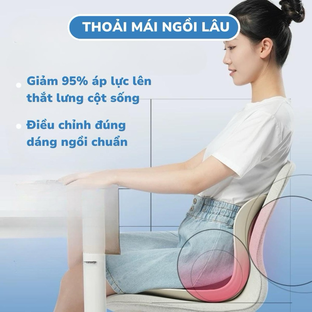 BẢN NÂNG CẤP Ghế Công Thái Học Giảm Đau Mỏi Lưng, Chống Gù Lưng, Ghế Bệt Tựa Lưng Văn Phòng
