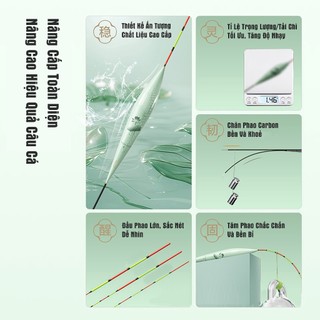 Phao Câu Đài Hoa Sen CY Phao Câu Cá Nano Cao Cấp Tăm Phao Sáng Độ Nhạy Cao Tải Chì 1.4 Đến 3.2g