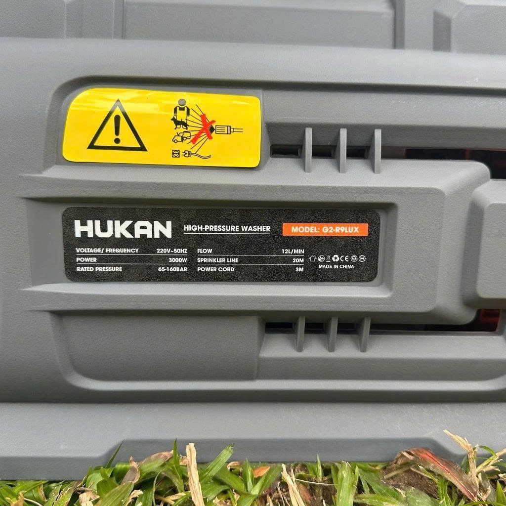 Máy rửa xe chỉnh cao áp HUKAN G2-R9LUX, Công suất 3000W, Motor dây đồng 100% - Xịt rửa sân vườn ô tô
