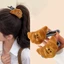 Kẹp Tóc Bánh Croissant Lông Mềm, Phụ Kiện Tóc Dễ Thương Phong Cách Ngọt Ngào