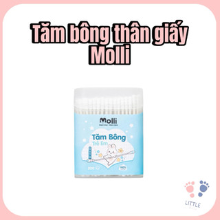 TĂM BÔNG MOLLI CHO BÉ SƠ SINH – MỀM MỊN, DỄ SỬ DỤNG, KHÔNG RƠI BÔNG