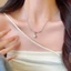 HOLIE Dây Chuyền Nữ Mạ Bạc Đính Ngọc Trai Nhân Tạo Treo – Thiết Kế Uốn Cong Hiện Đại,Thanh Lịch DC11