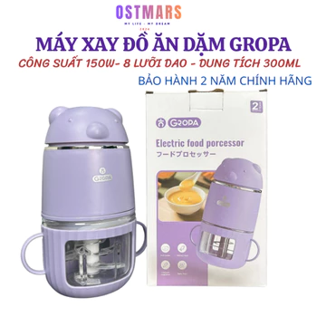 Máy xay đồ ăn dặm mini , máy xay đồ ăn dặm mini Gropa dung tích 300ml, máy xay mini 8 lưỡi dao inox